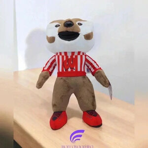 Wisconsin Badgers Bucky Badger 10" Mascot Plush Figure  NWT. Bleacher Creature